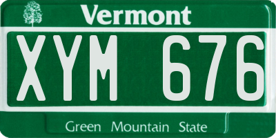 VT license plate XYM676