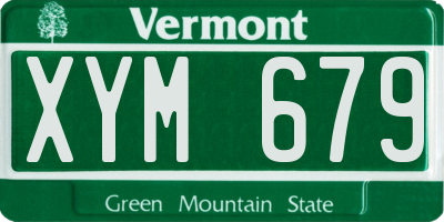 VT license plate XYM679