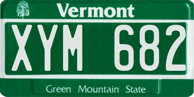 VT license plate XYM682