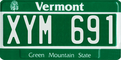 VT license plate XYM691