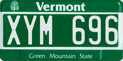 VT license plate XYM696