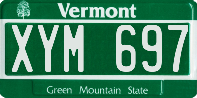 VT license plate XYM697