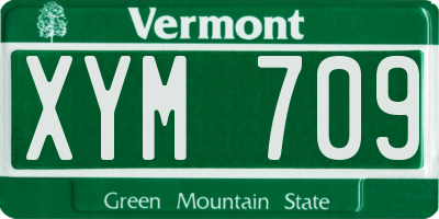 VT license plate XYM709