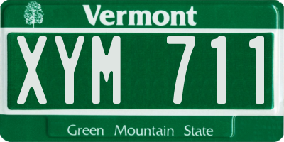 VT license plate XYM711