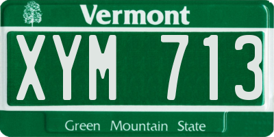 VT license plate XYM713