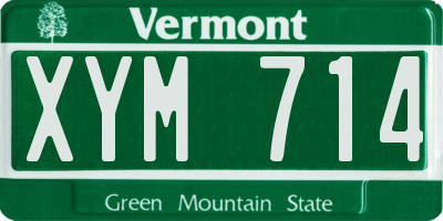 VT license plate XYM714