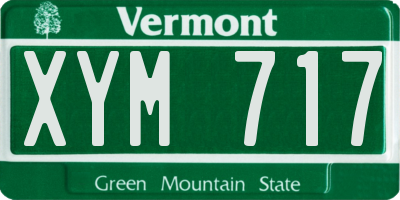 VT license plate XYM717