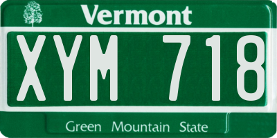 VT license plate XYM718