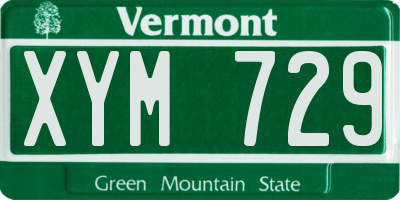 VT license plate XYM729