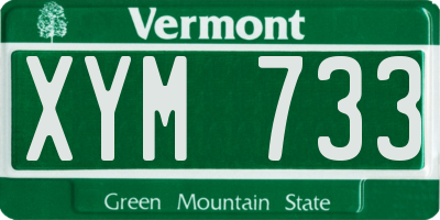 VT license plate XYM733
