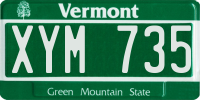 VT license plate XYM735