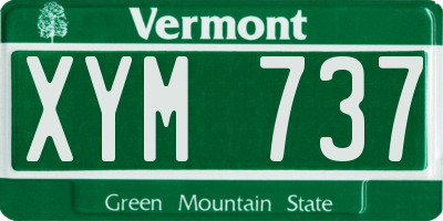 VT license plate XYM737