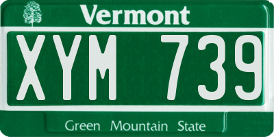 VT license plate XYM739