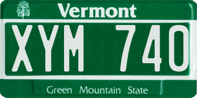 VT license plate XYM740