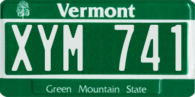 VT license plate XYM741
