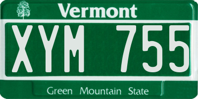 VT license plate XYM755