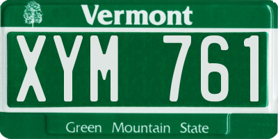 VT license plate XYM761