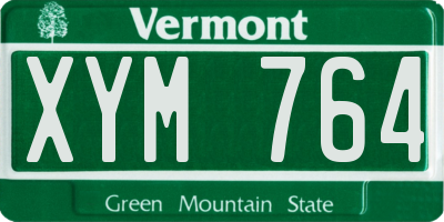 VT license plate XYM764