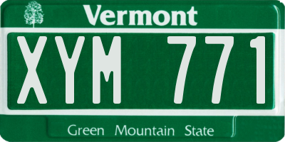 VT license plate XYM771