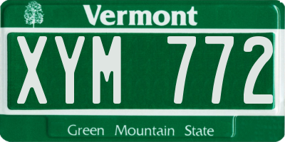 VT license plate XYM772
