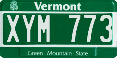 VT license plate XYM773