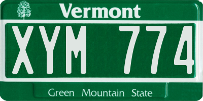 VT license plate XYM774