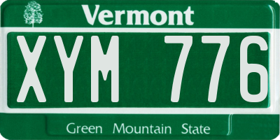 VT license plate XYM776