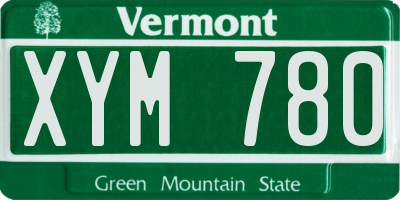 VT license plate XYM780