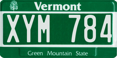 VT license plate XYM784
