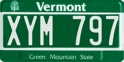 VT license plate XYM797