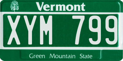 VT license plate XYM799