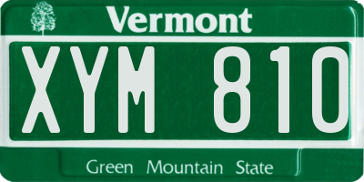 VT license plate XYM810