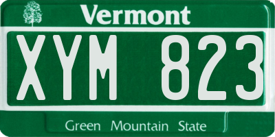 VT license plate XYM823