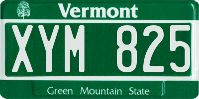 VT license plate XYM825