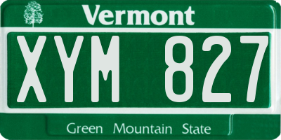 VT license plate XYM827