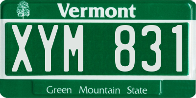 VT license plate XYM831