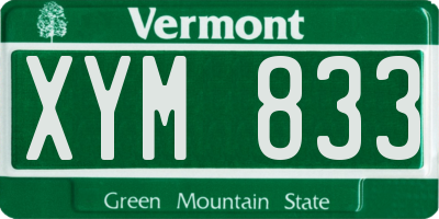 VT license plate XYM833
