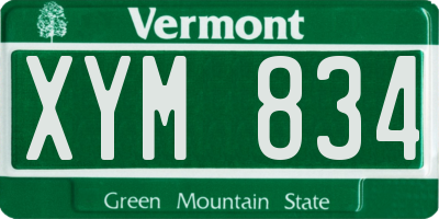 VT license plate XYM834