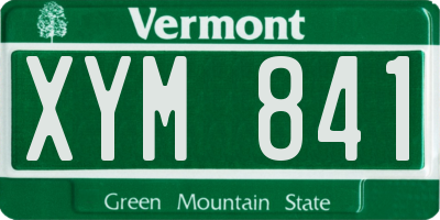 VT license plate XYM841