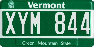 VT license plate XYM844