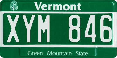 VT license plate XYM846