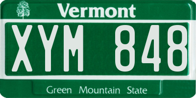 VT license plate XYM848