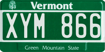 VT license plate XYM866