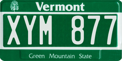 VT license plate XYM877