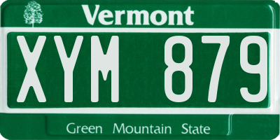 VT license plate XYM879