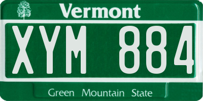 VT license plate XYM884