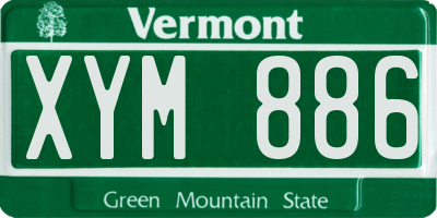 VT license plate XYM886