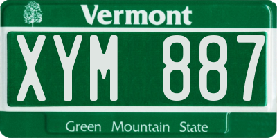 VT license plate XYM887