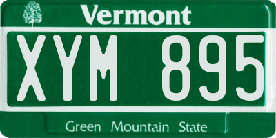 VT license plate XYM895