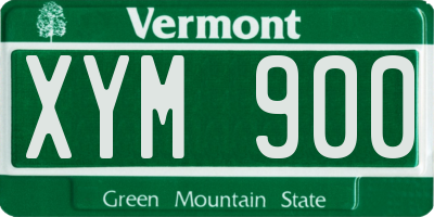 VT license plate XYM900
